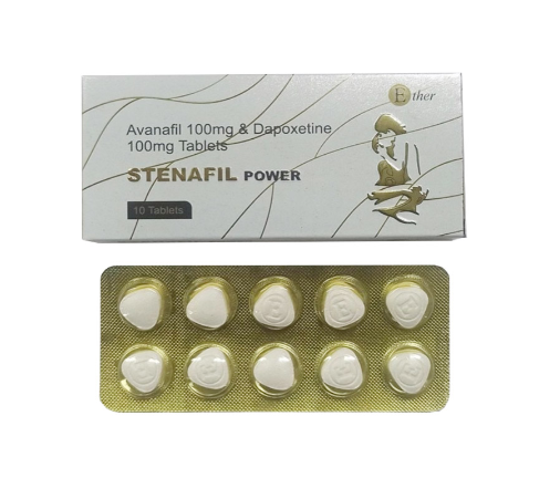 白钻 STENAFIL POWER Avanafil 100mg &amp;amp; Dapoxetine 100mg Tablets 超级阿伐那非双效片10片/盒